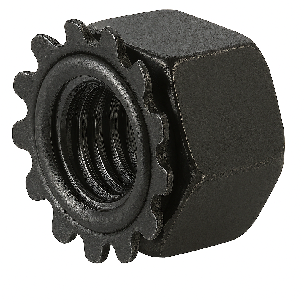 6-32 HEX KEPS NUT BLK OX &amp; WAX